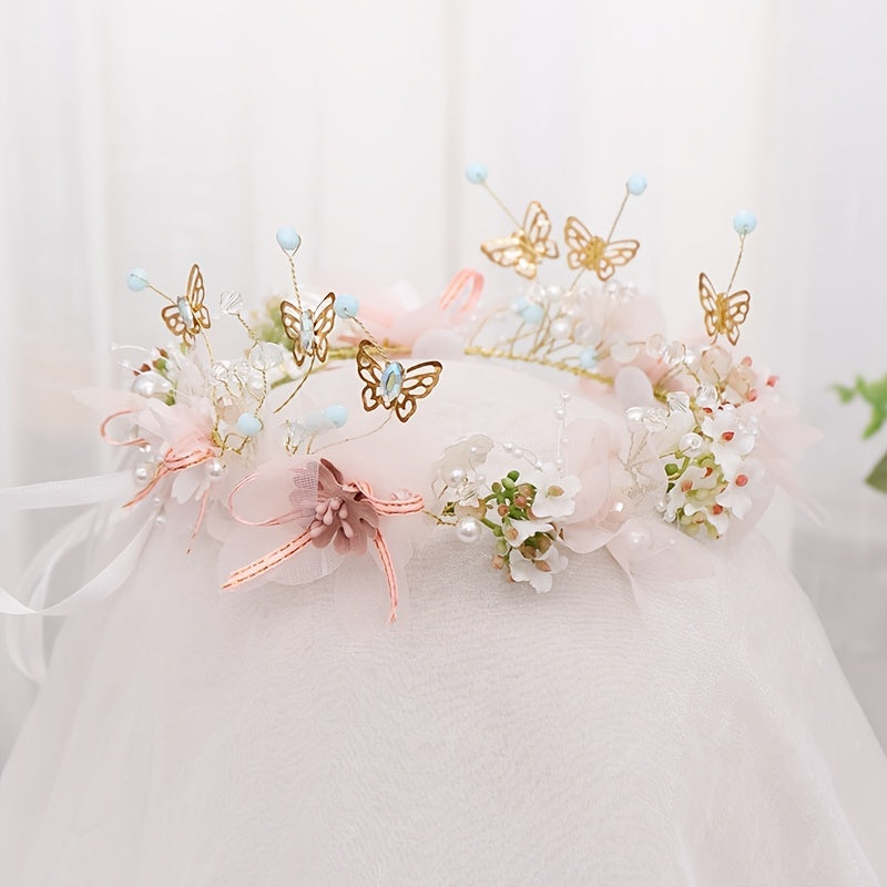 Delicate Butterfly Flower Headband