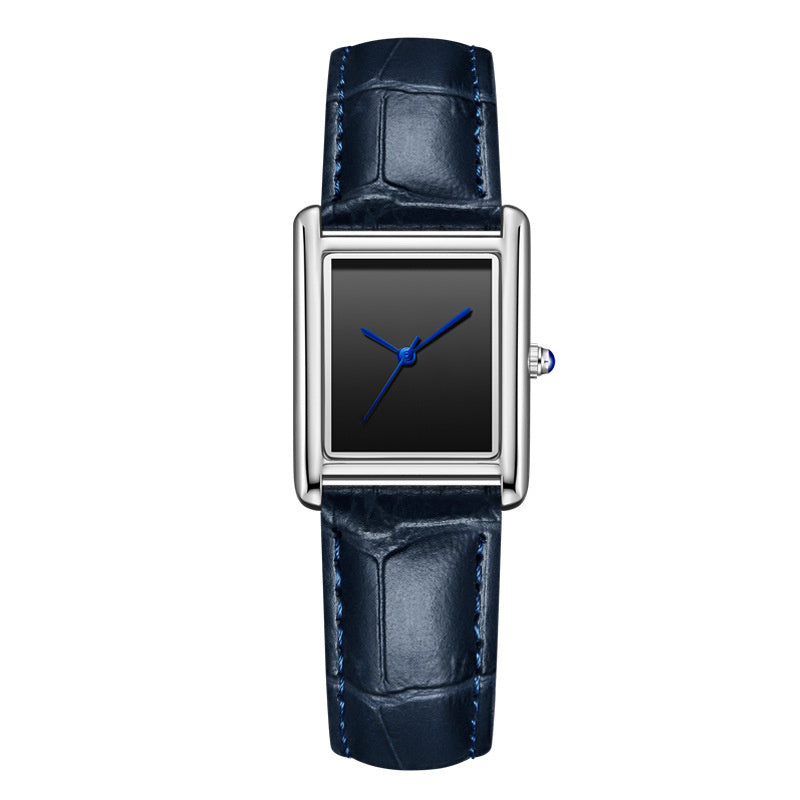 Couple Leather Watch Strap Simple Square