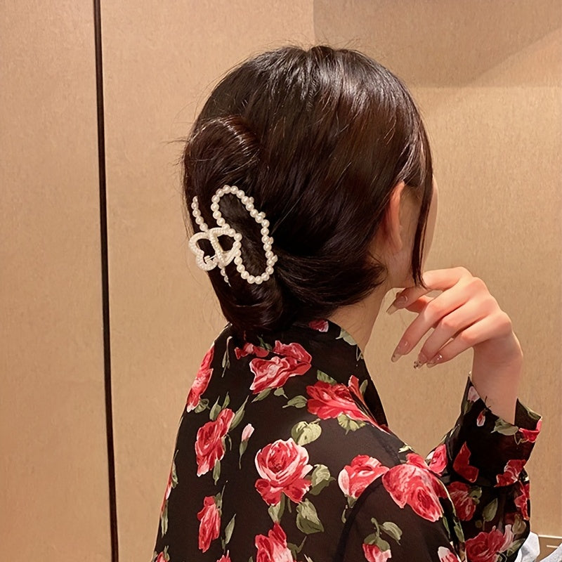 8pcs Elegant Imitation Pearl Hair Clip Set