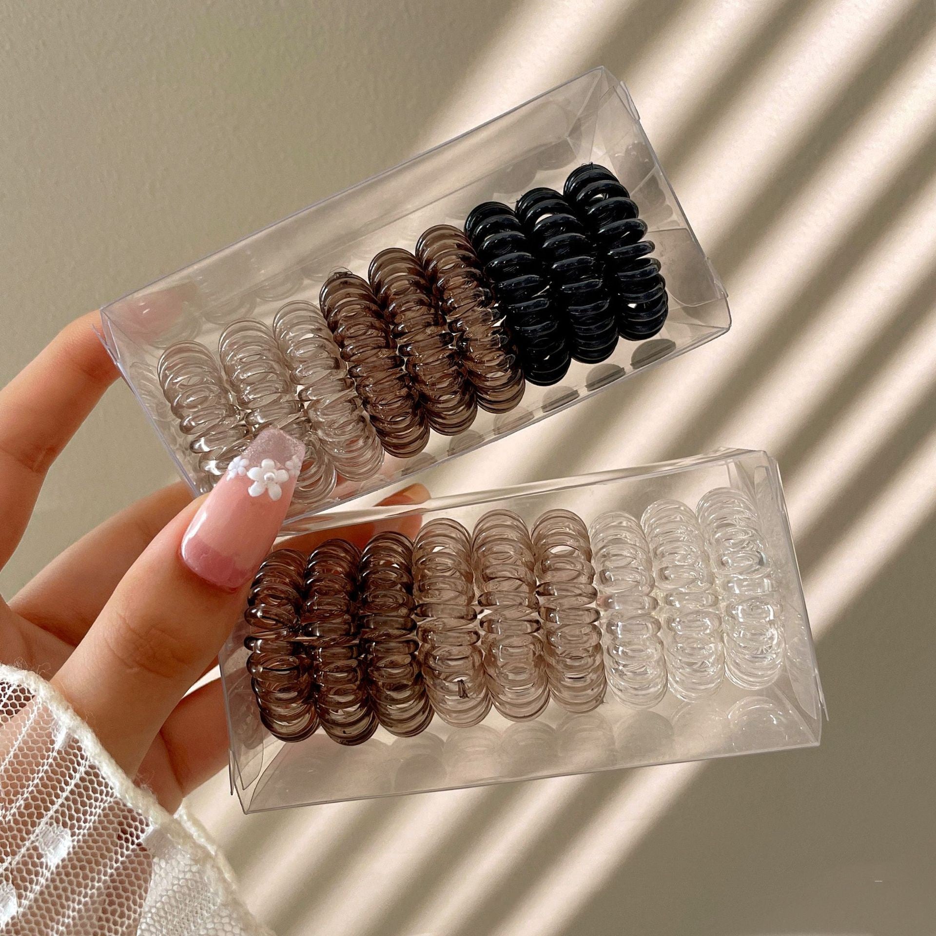 9 Pcs No Crease Spiral Hair Ties