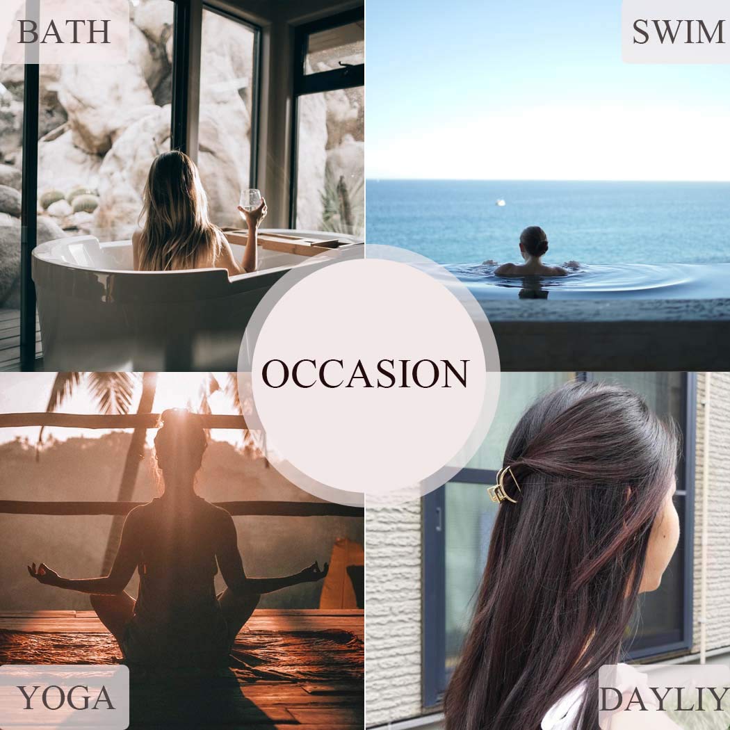 Alloy Golden Hair Claw Clip Non-Slip Strong Hold Grip