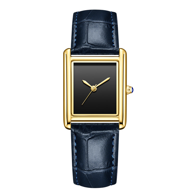 Couple Leather Watch Strap Simple Square