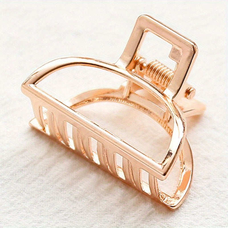 Alloy Golden Hair Claw Clip Non-Slip Strong Hold Grip