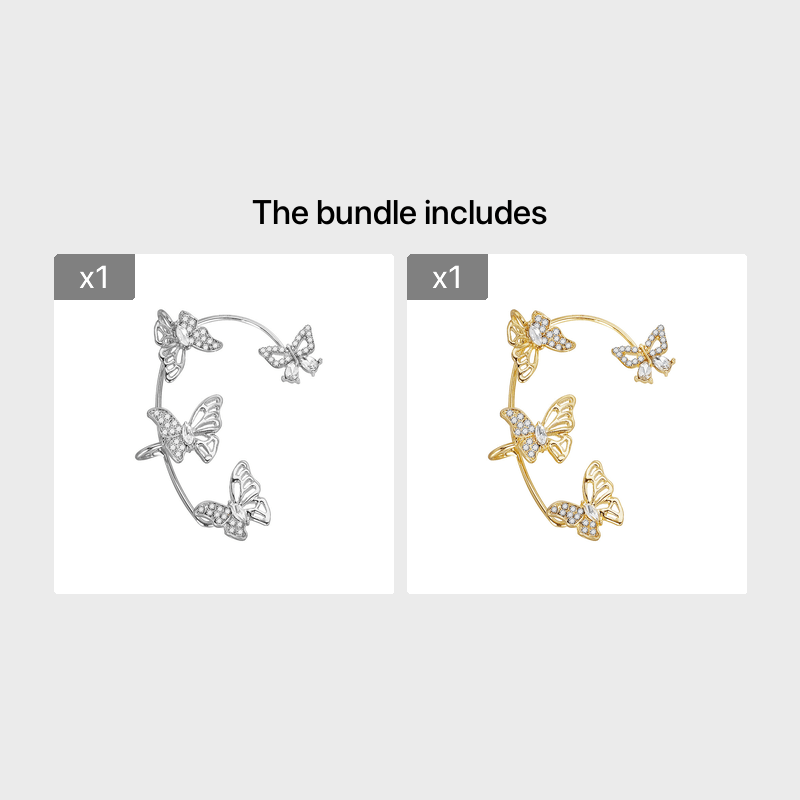 Women'S Elegant Butterfly Ear Cuffs