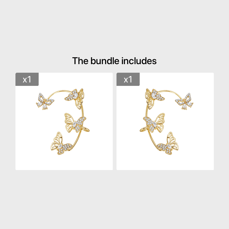Women'S Elegant Butterfly Ear Cuffs