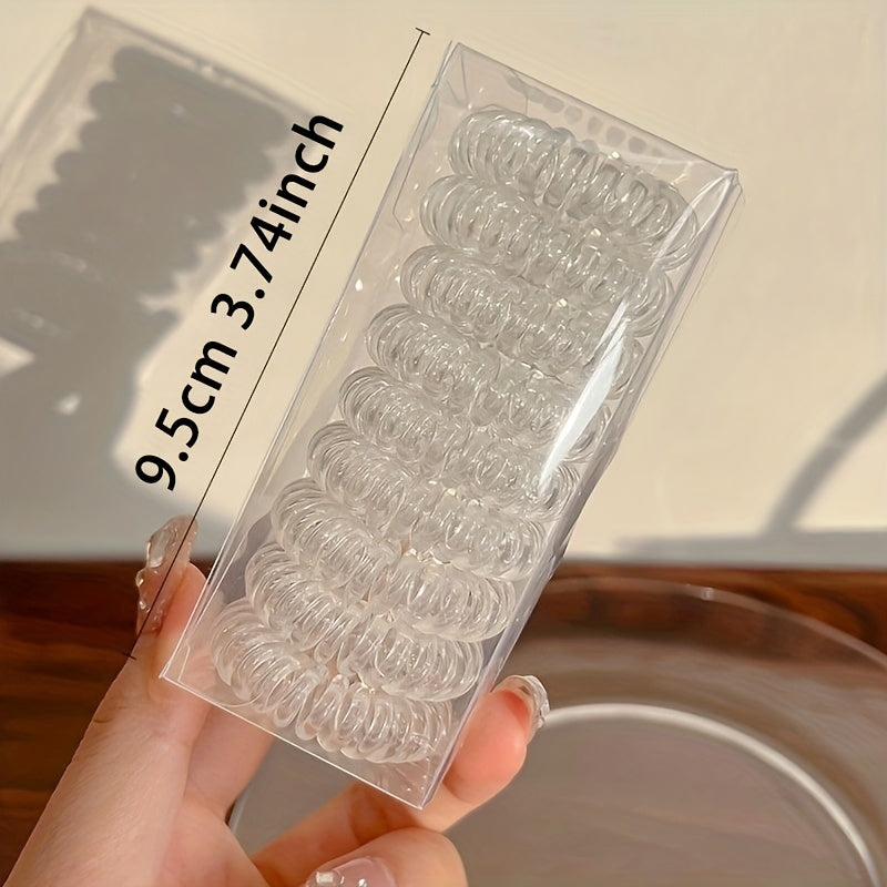9 Pcs No Crease Spiral Hair Ties
