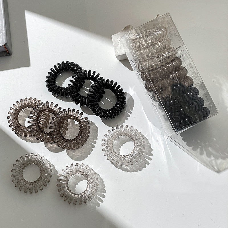 9 Pcs No Crease Spiral Hair Ties