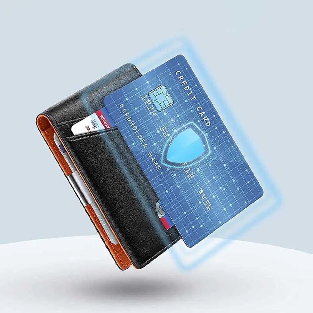 Minimalist RFID Leather Wallet (Slim + High Perceived Value)
