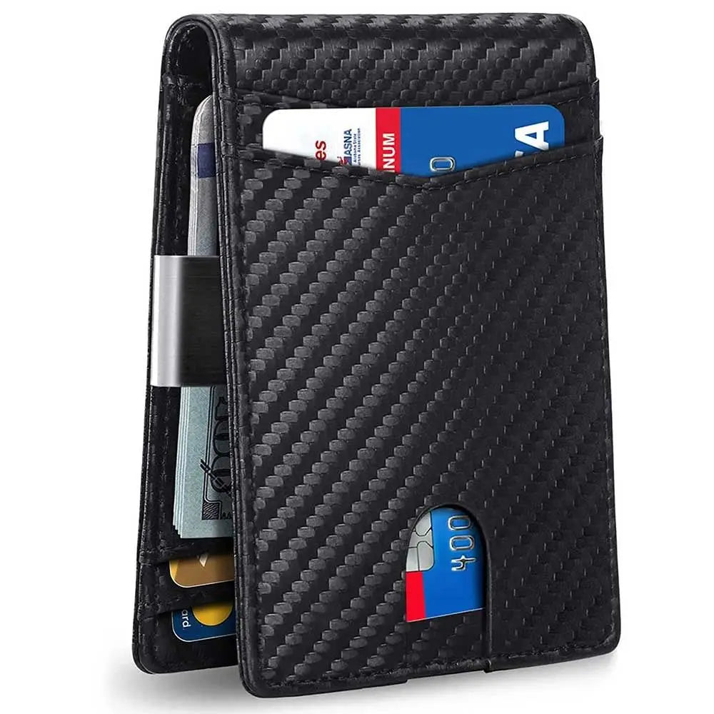 Minimalist RFID Leather Wallet (Slim + High Perceived Value)