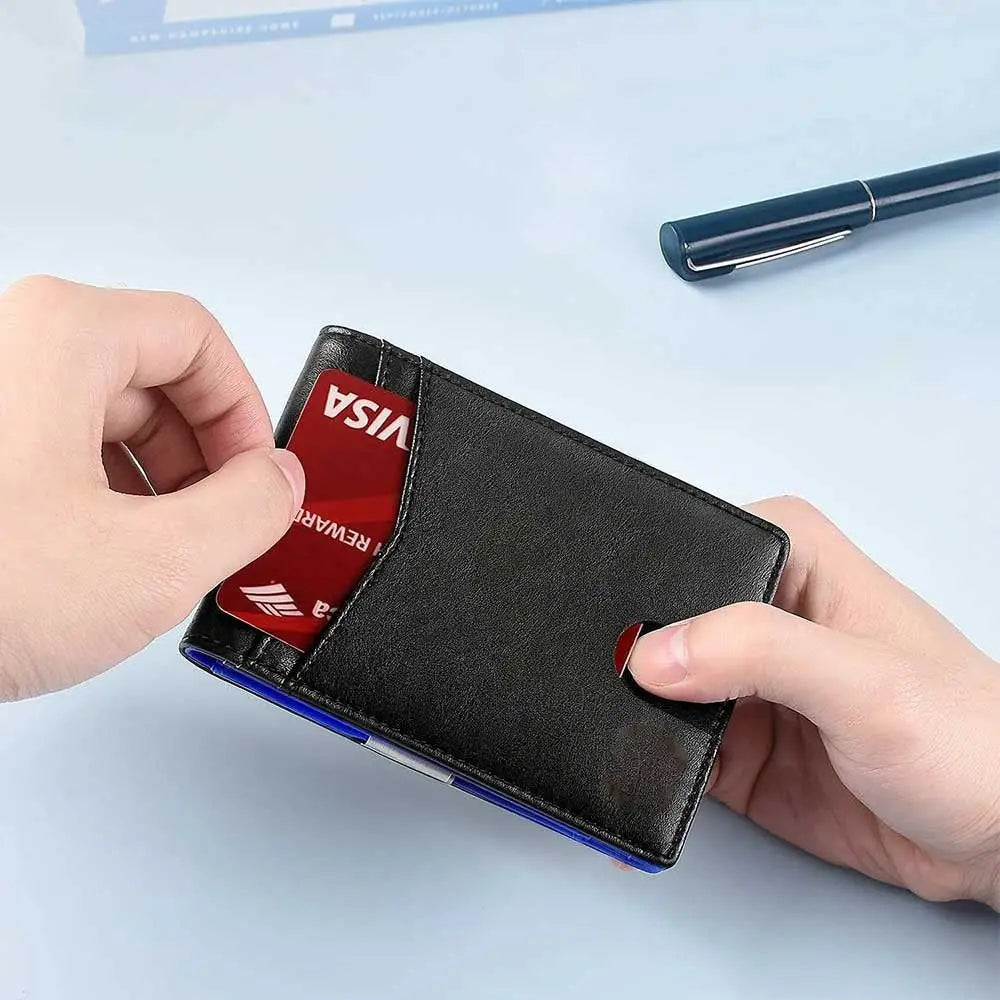 Minimalist RFID Leather Wallet (Slim + High Perceived Value)