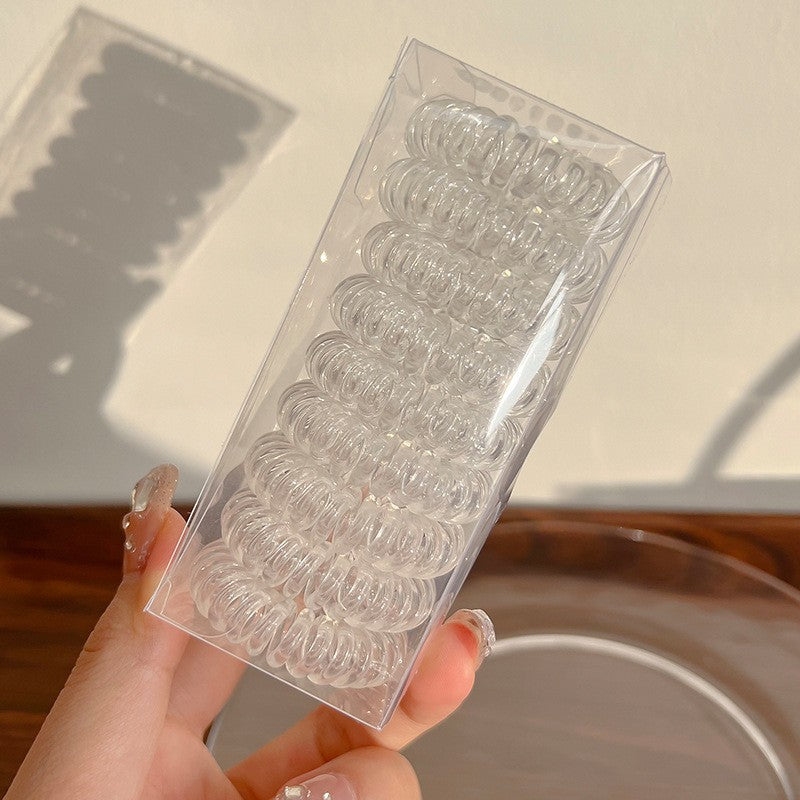 9 Pcs No Crease Spiral Hair Ties