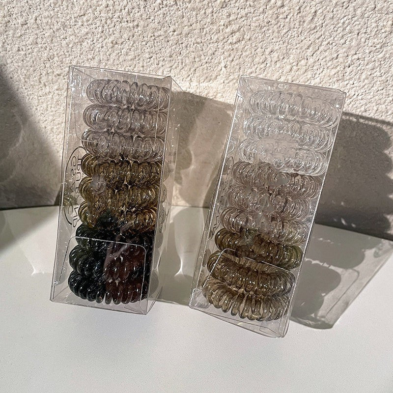9 Pcs No Crease Spiral Hair Ties