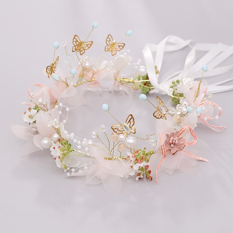 Delicate Butterfly Flower Headband