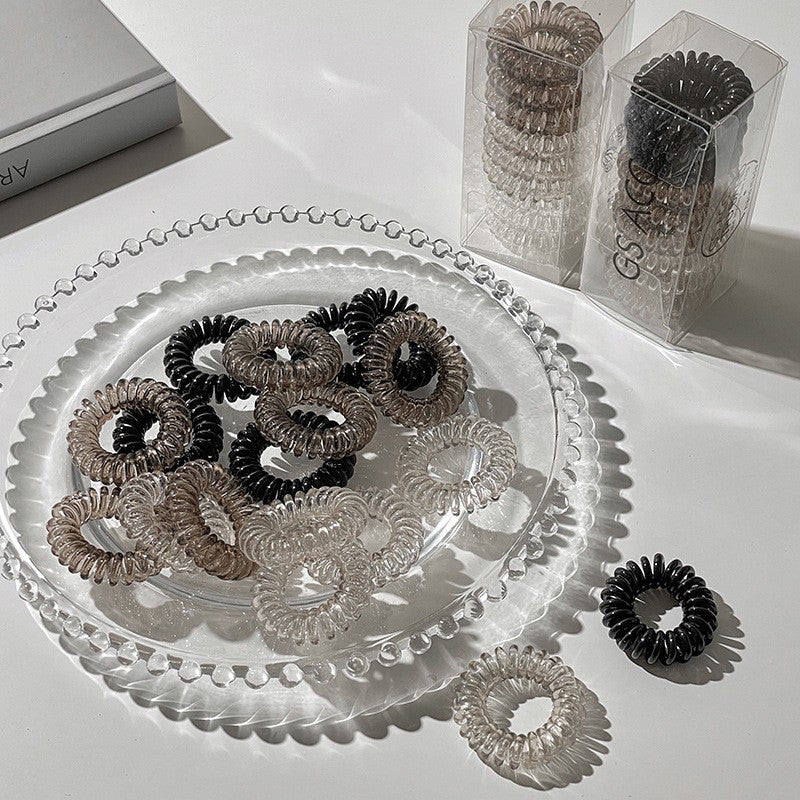 9 Pcs No Crease Spiral Hair Ties