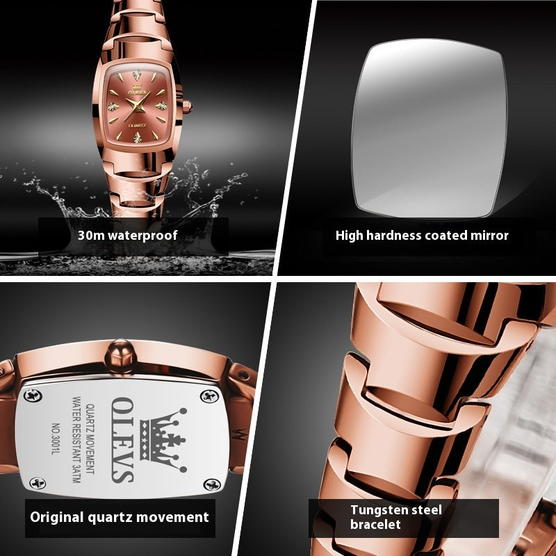 Tungsten Steel Quartz Women's Watch