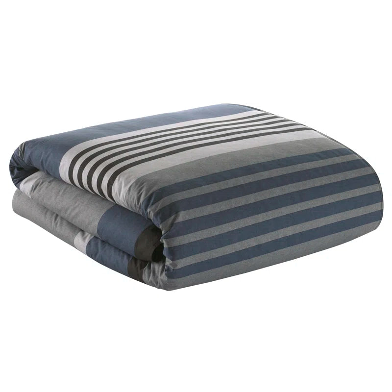 Rendon Cotton Grey Duvet Cover Set