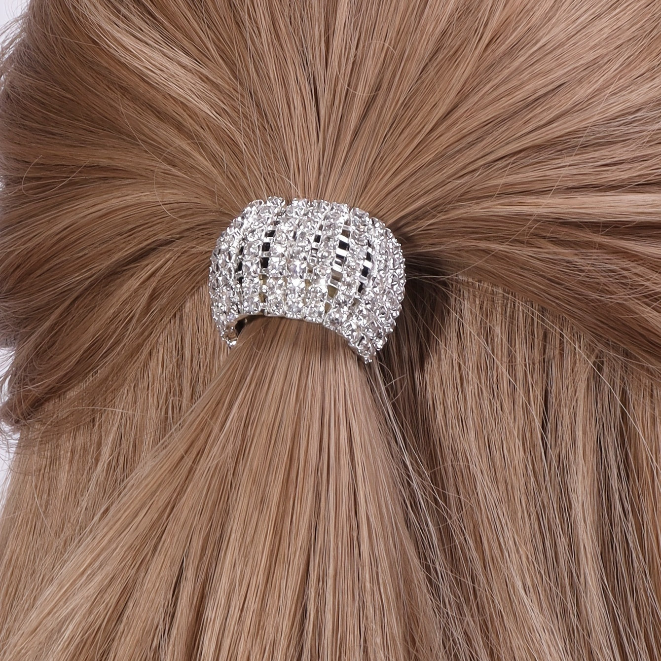 2pcs/1pc Rhinestone Hair Cuff Tie Glitter Hair Rope