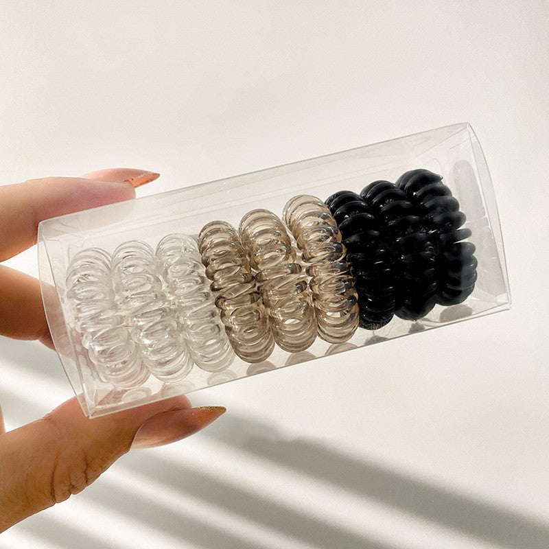 9 Pcs No Crease Spiral Hair Ties