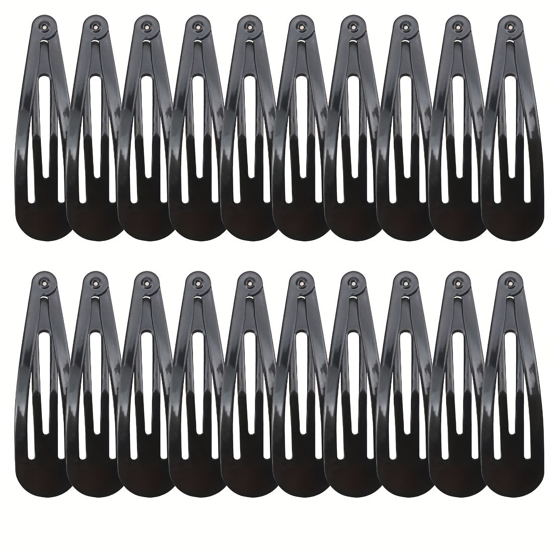 12pcs Black Hair Clip Non-slip Metal Clip Hair Accessories For Girls