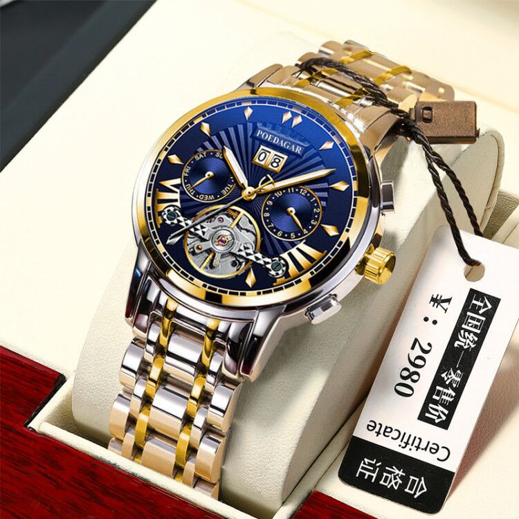 Durable Men’s Automatic Watch – Waterproof Multifunction Mechanical Timepiece