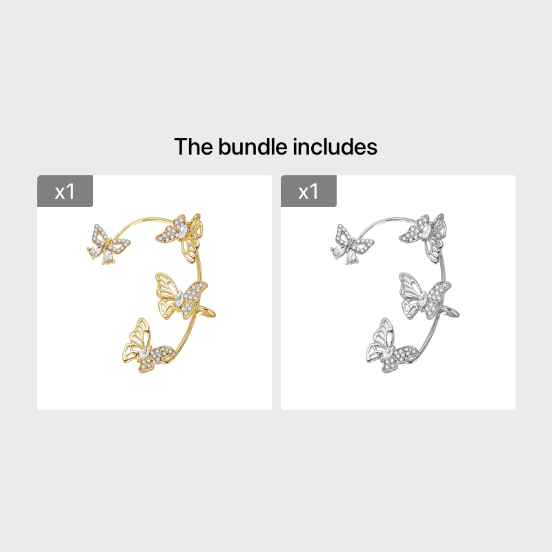 Women'S Elegant Butterfly Ear Cuffs