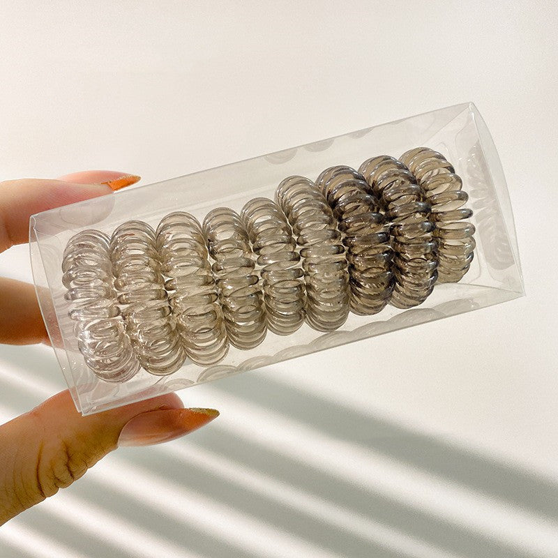 9 Pcs No Crease Spiral Hair Ties