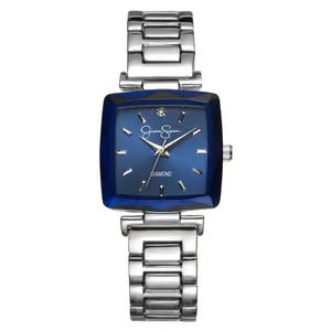 Womens Jessica Simpson Silver-Tone Bracelet Watch