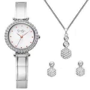 Women's Jessica Simpson Crystal Watch &amp; Bracelet Set