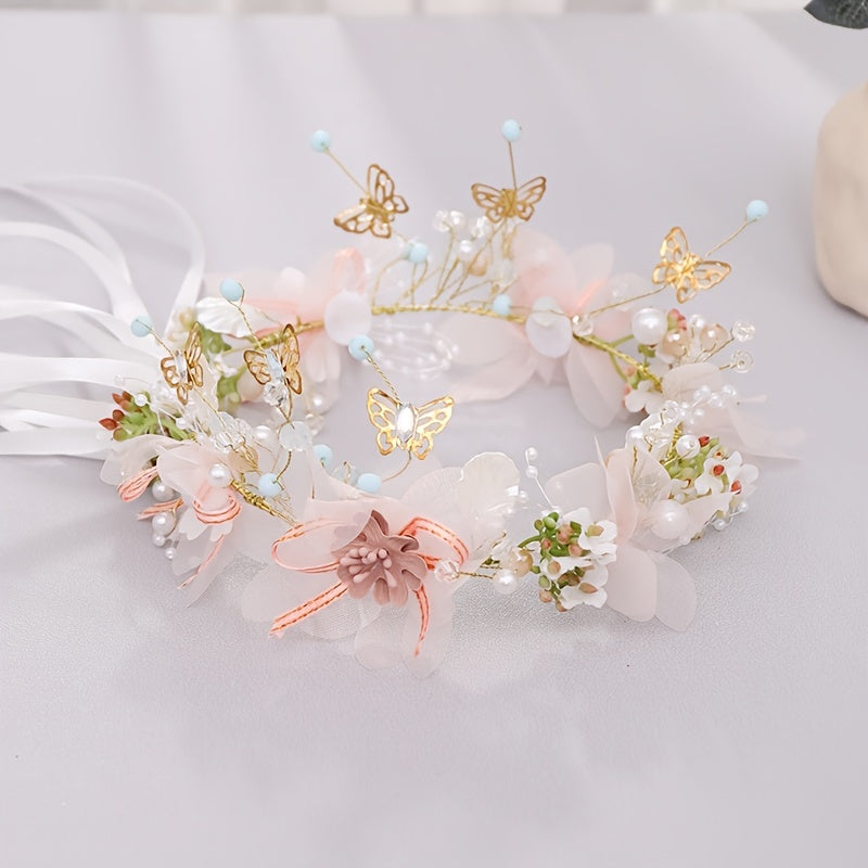 Delicate Butterfly Flower Headband