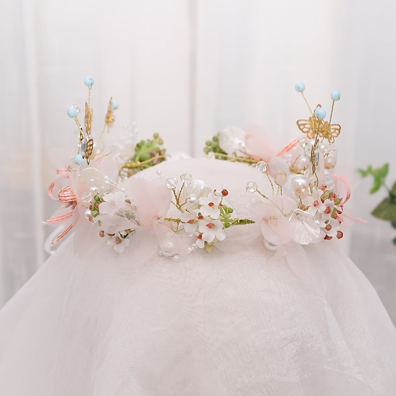 Delicate Butterfly Flower Headband