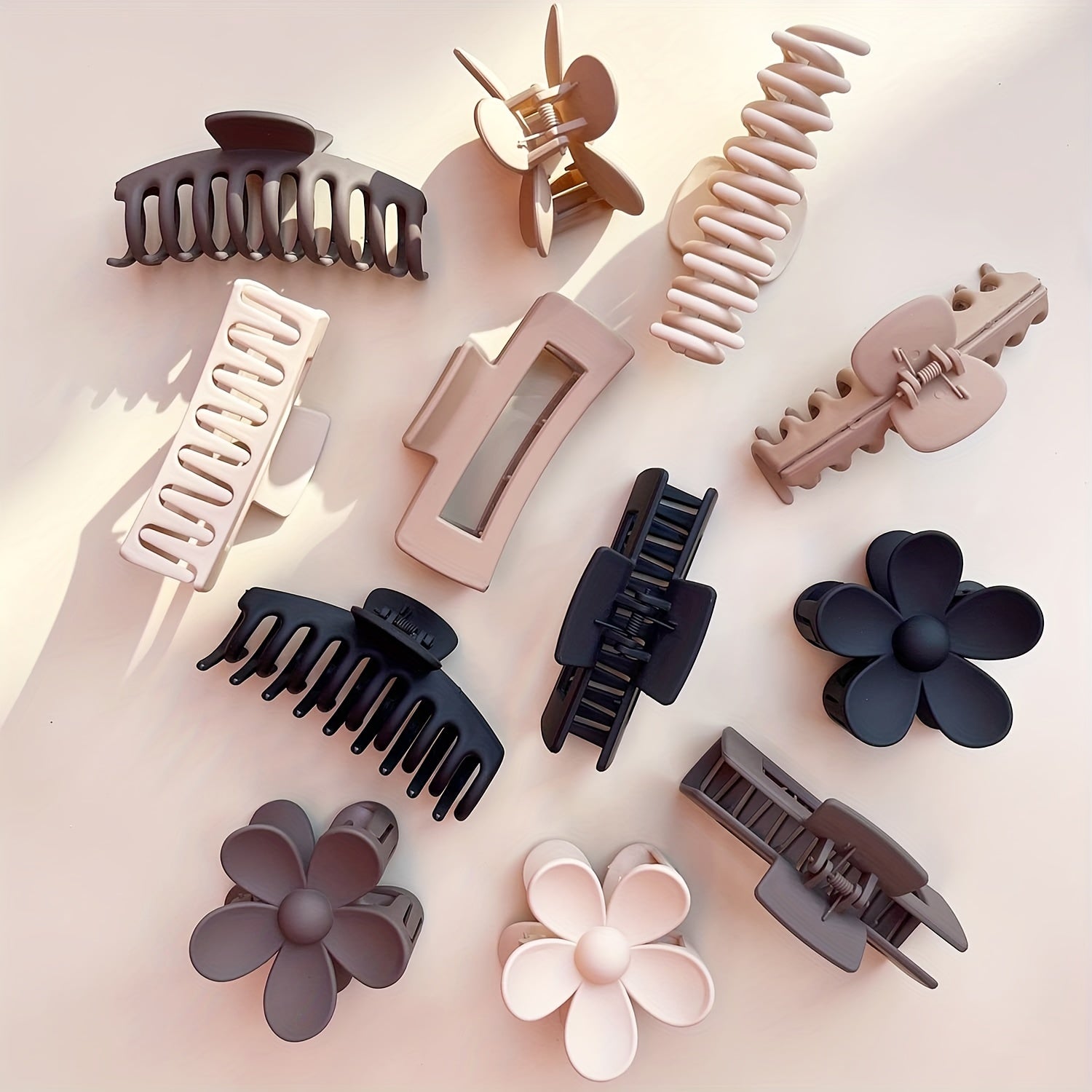 12pcs Vintage Minimalist Hair Clips Set