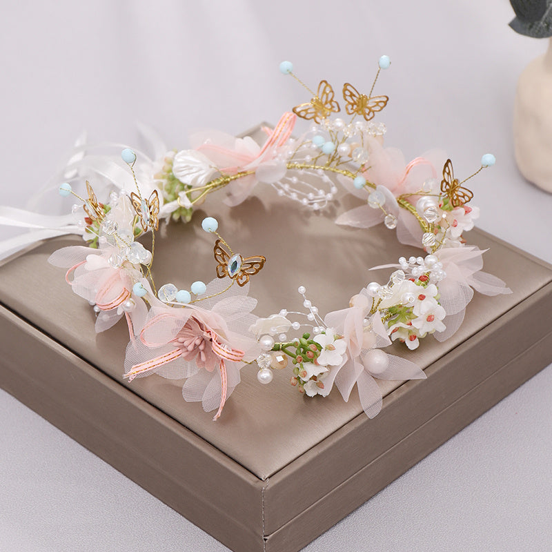 Delicate Butterfly Flower Headband