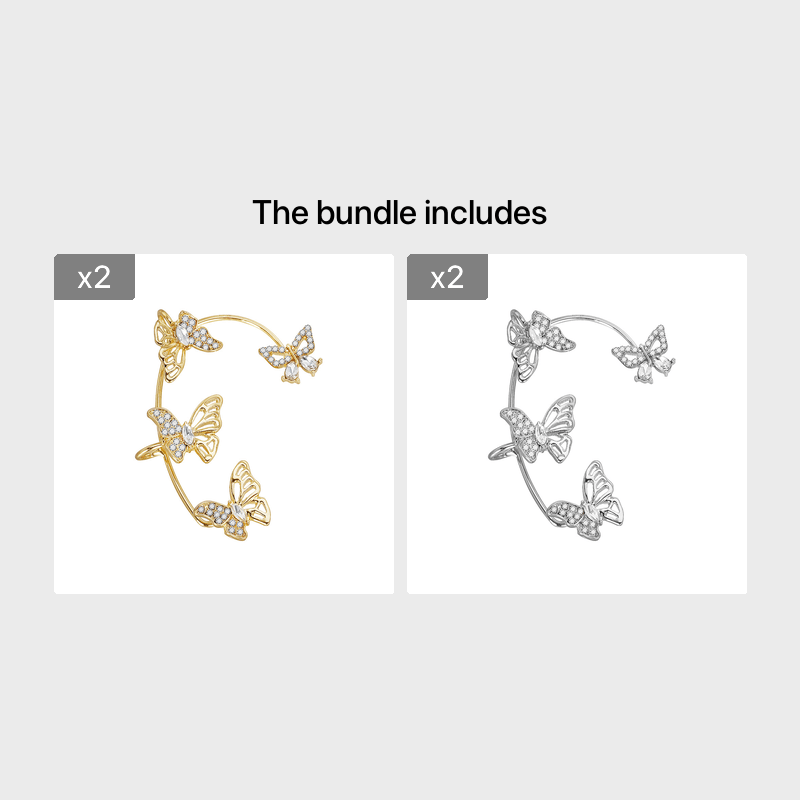 Women'S Elegant Butterfly Ear Cuffs