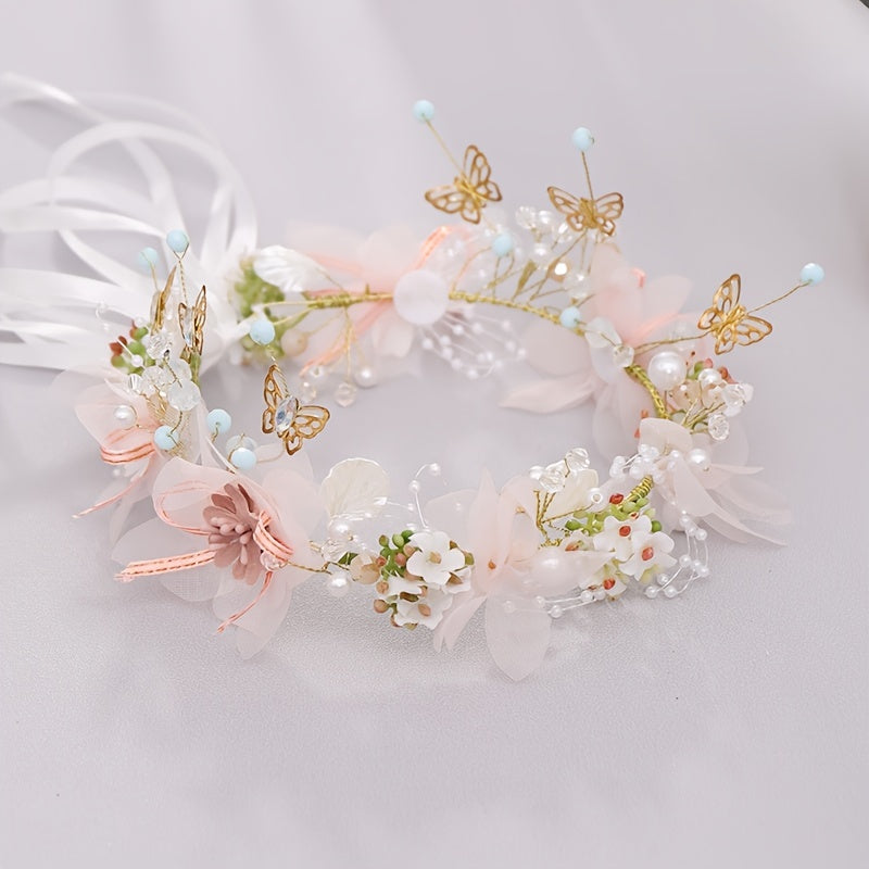 Delicate Butterfly Flower Headband