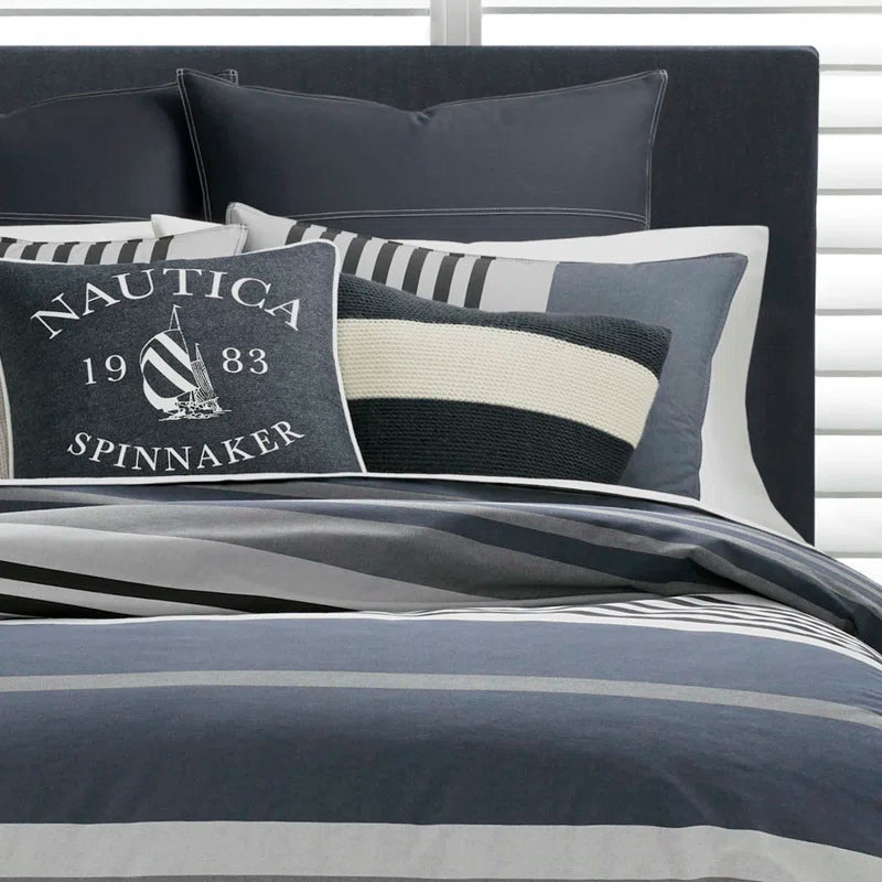 Rendon Cotton Grey Duvet Cover Set