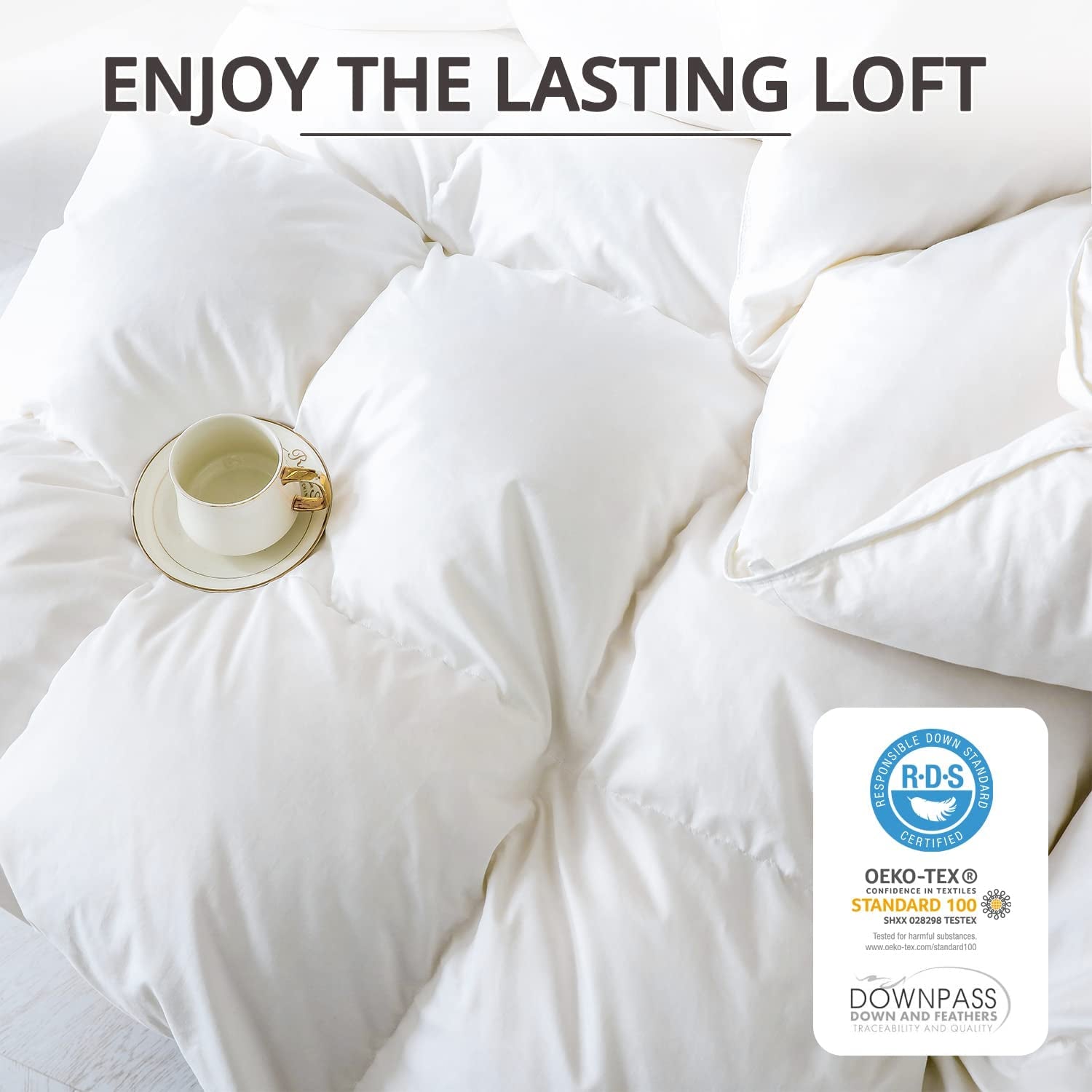 Extra Lightweight down Blanket King Size,Summer Comforter/Duvet Insert,12Oz,700 Fill Power with 8 Corner Tabs,Turquoise Blue