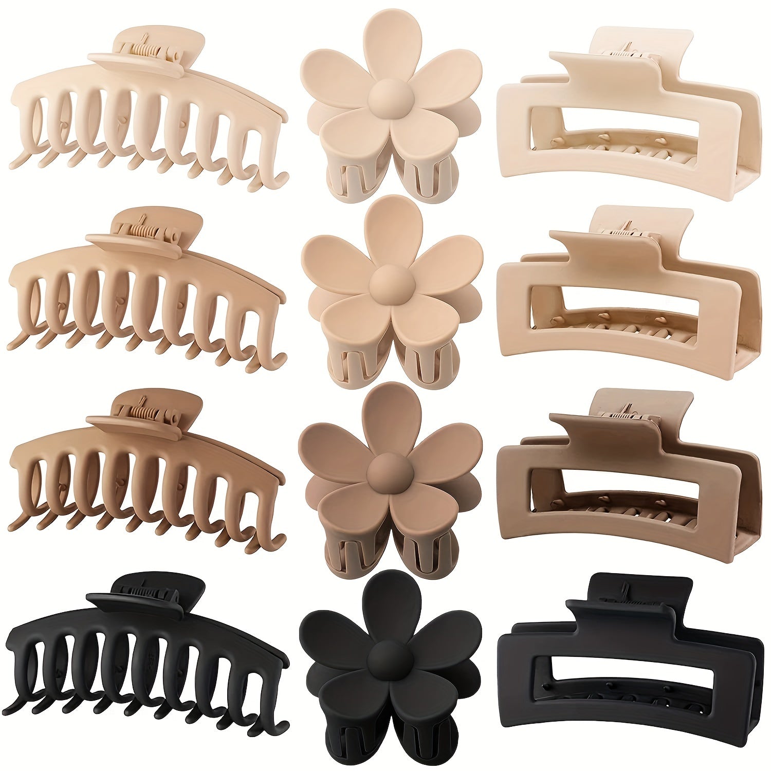 12pcs Vintage Minimalist Hair Clips Set