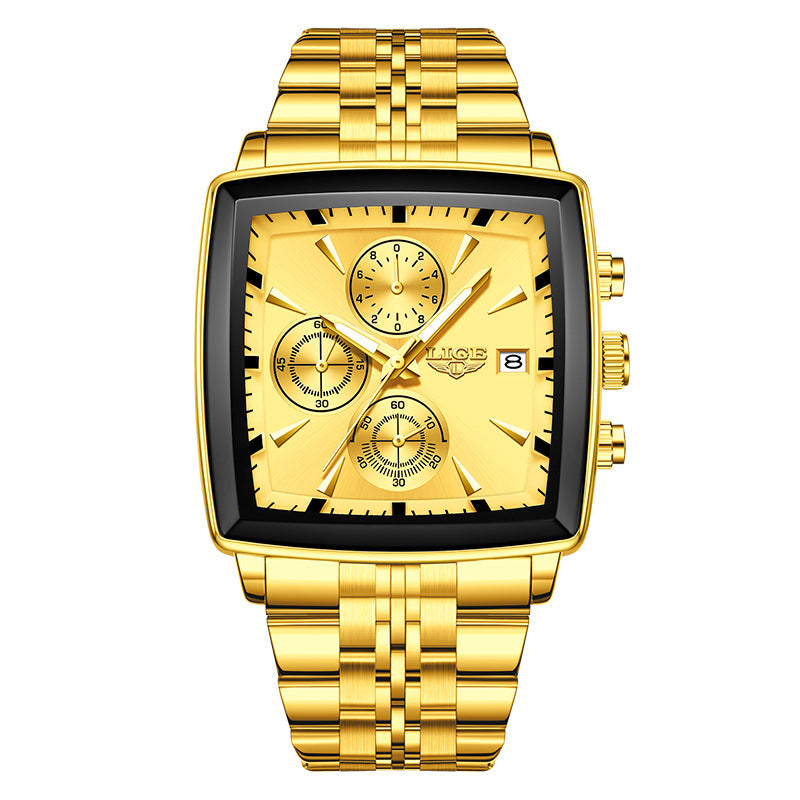 Luxury Square Dial Watch for Men – Business & Casual Personality Style