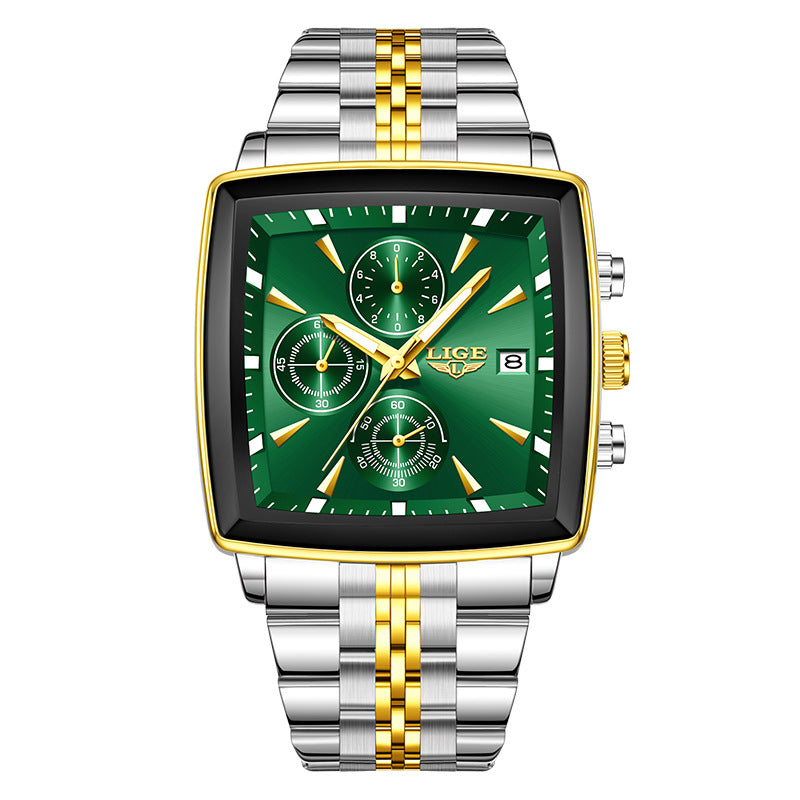Luxury Square Dial Watch for Men – Business & Casual Personality Style