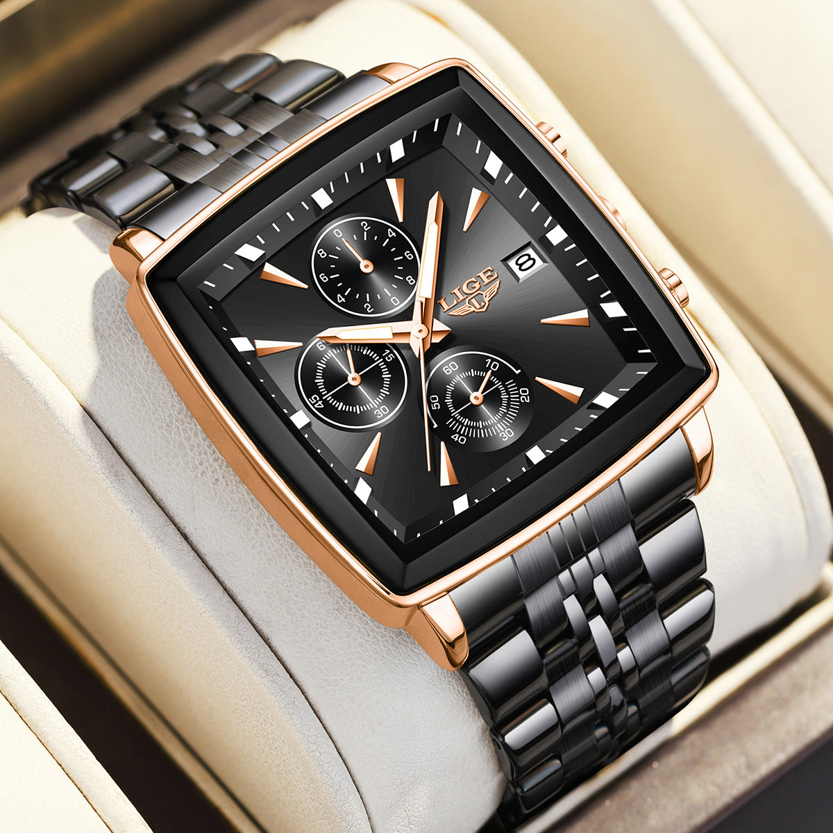 Luxury Square Dial Watch for Men – Business & Casual Personality Style