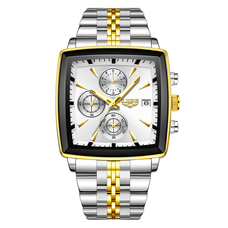 Luxury Square Dial Watch for Men – Business & Casual Personality Style