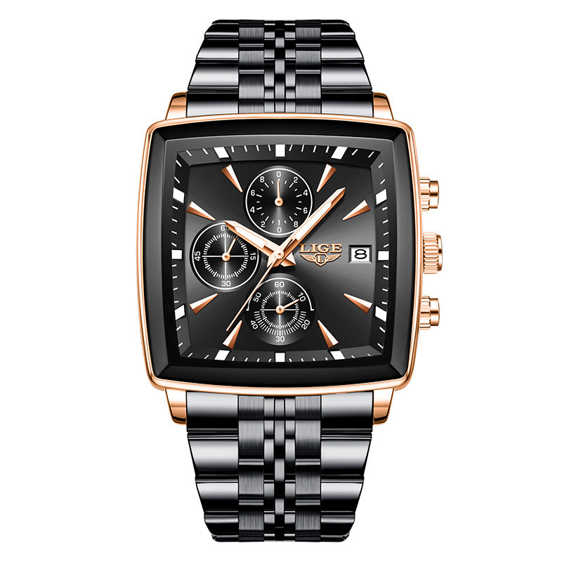 Luxury Square Dial Watch for Men – Business & Casual Personality Style