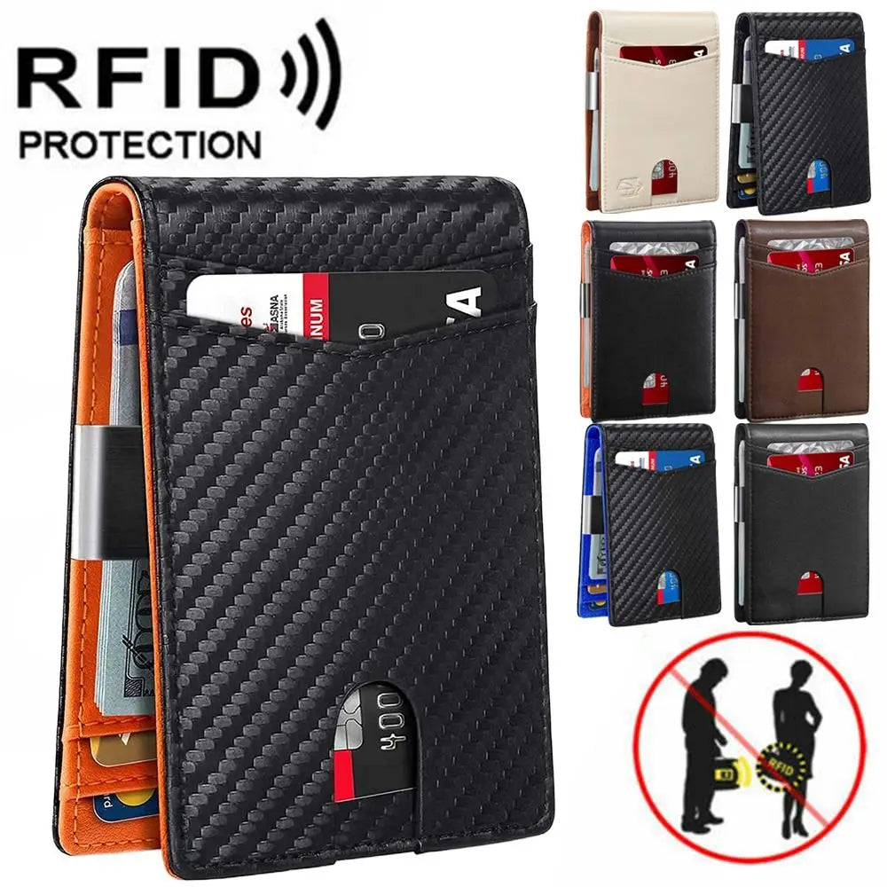 Minimalist RFID Leather Wallet (Slim + High Perceived Value)