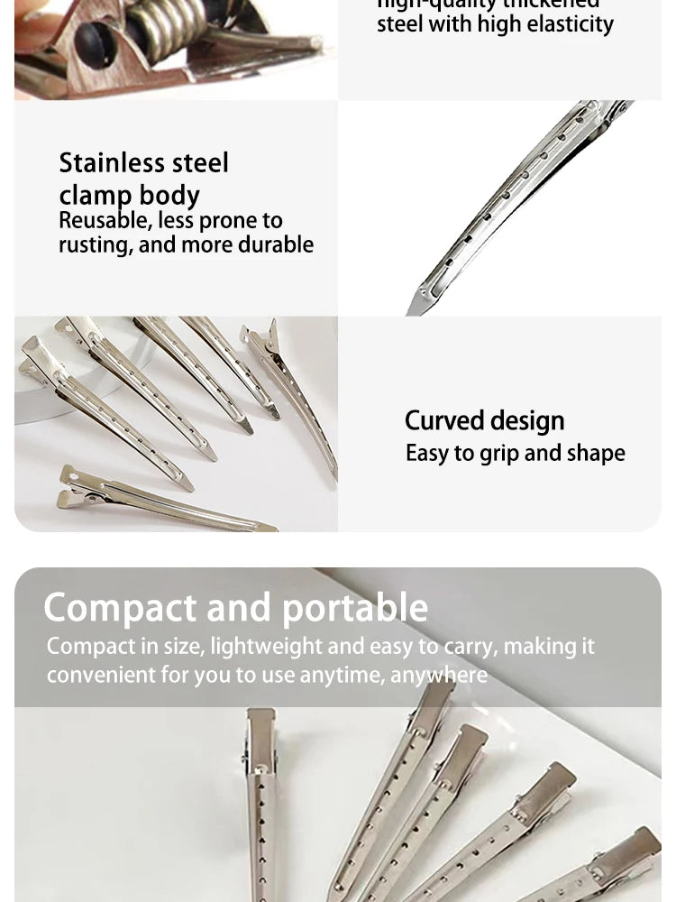 Hair Salon Hair Clips Metal Duckbill Crocodile Curling Hair