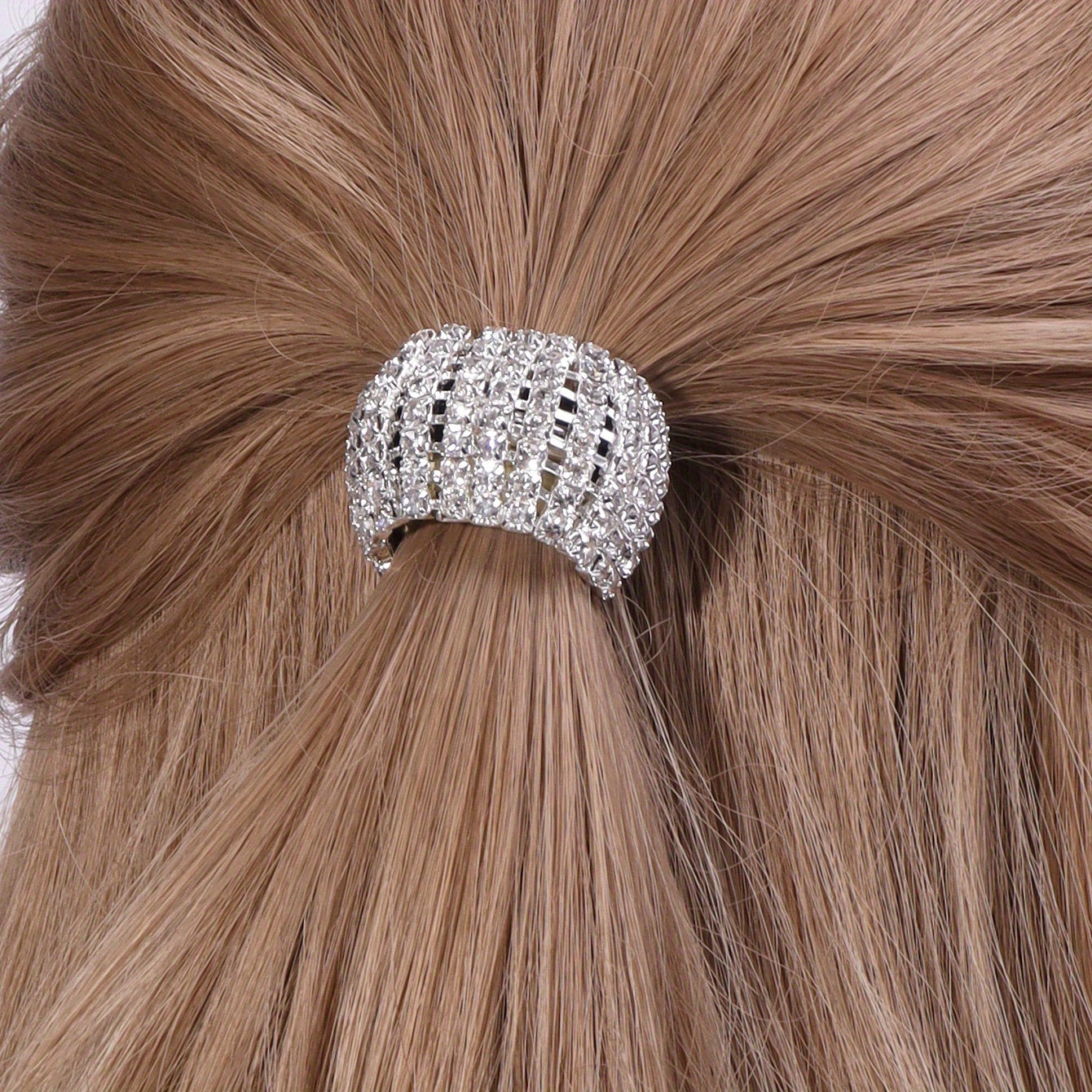 2pcs/1pc Rhinestone Hair Cuff Tie Glitter Hair Rope