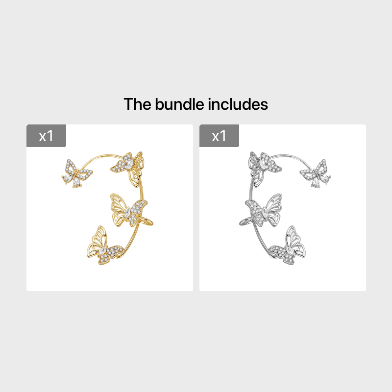 Women'S Elegant Butterfly Ear Cuffs