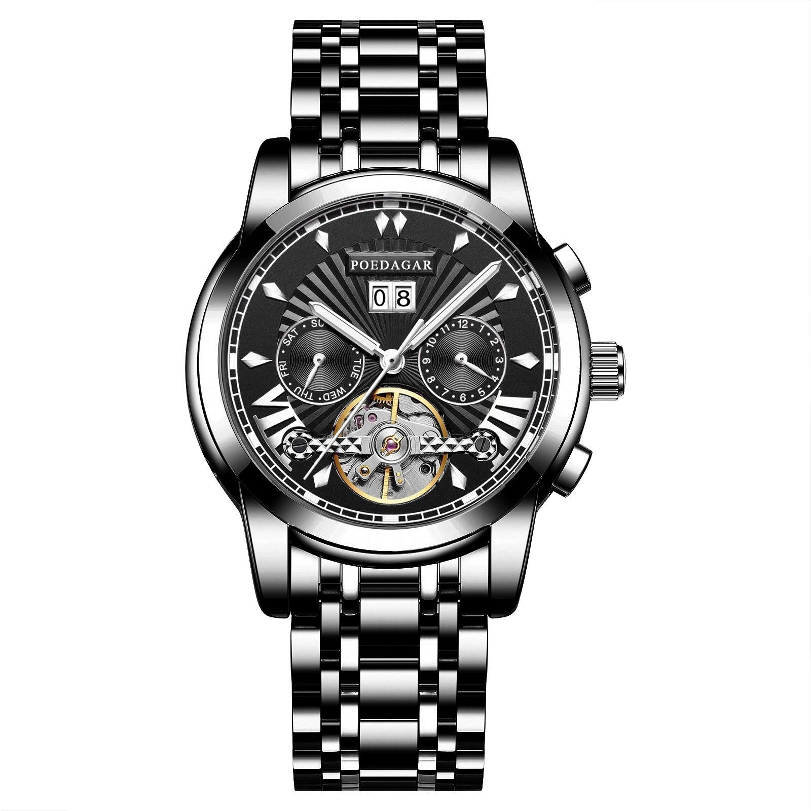 Durable Men’s Automatic Watch – Waterproof Multifunction Mechanical Timepiece