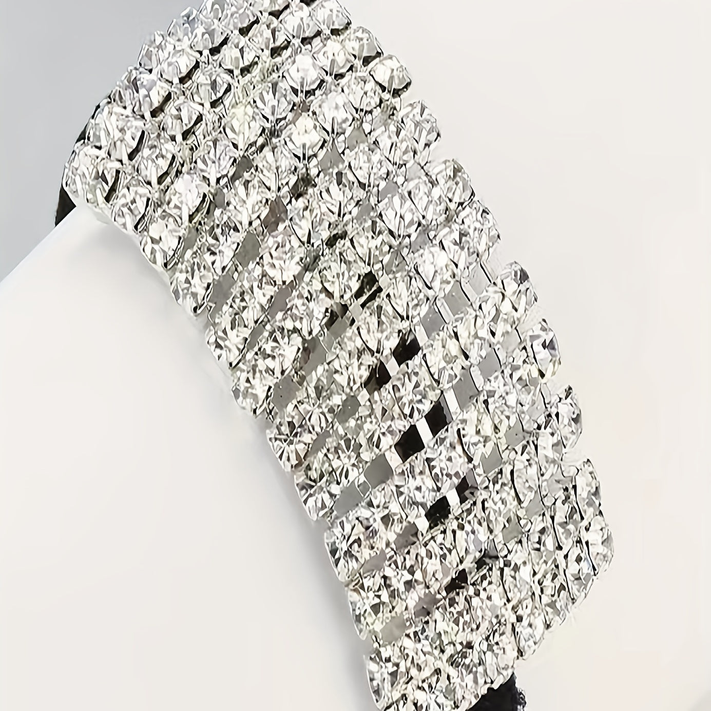 2pcs/1pc Rhinestone Hair Cuff Tie Glitter Hair Rope