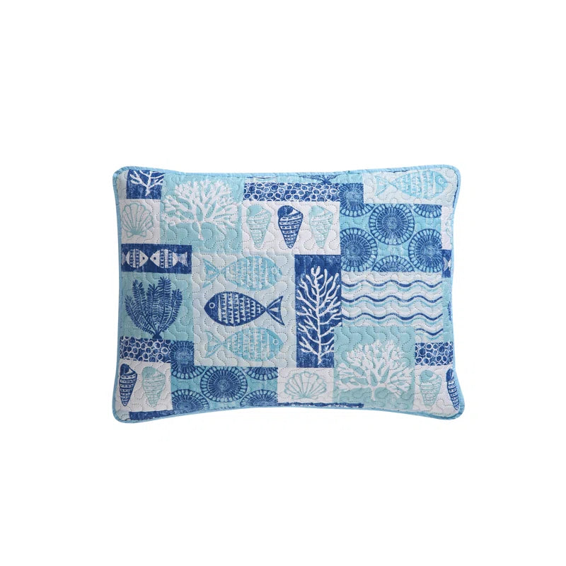 Pinsonic Patchwork 3-Piece Sea Life Reversible Quilt Set