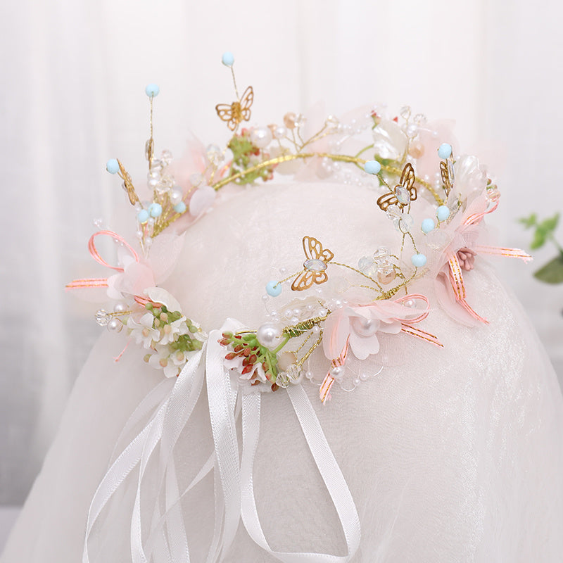 Delicate Butterfly Flower Headband